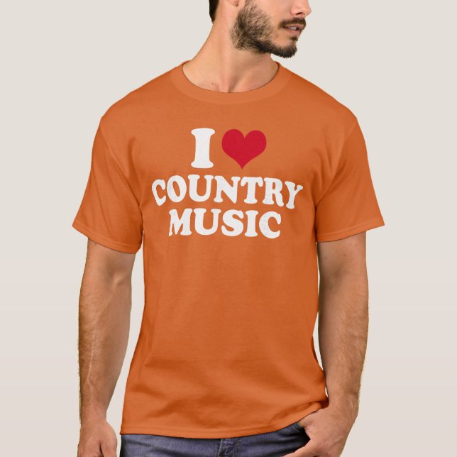 Camiseta I Love Country Music boy family (Anverso)