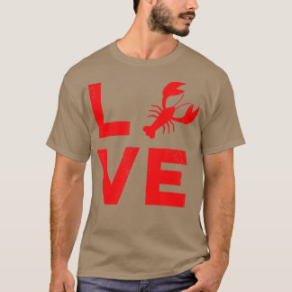 Camiseta I Love Crawfish Funny Louisiana Crawfish Party   R