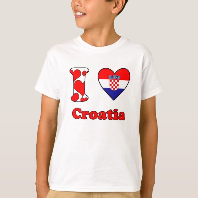 Camiseta I love Croatia (Anverso)