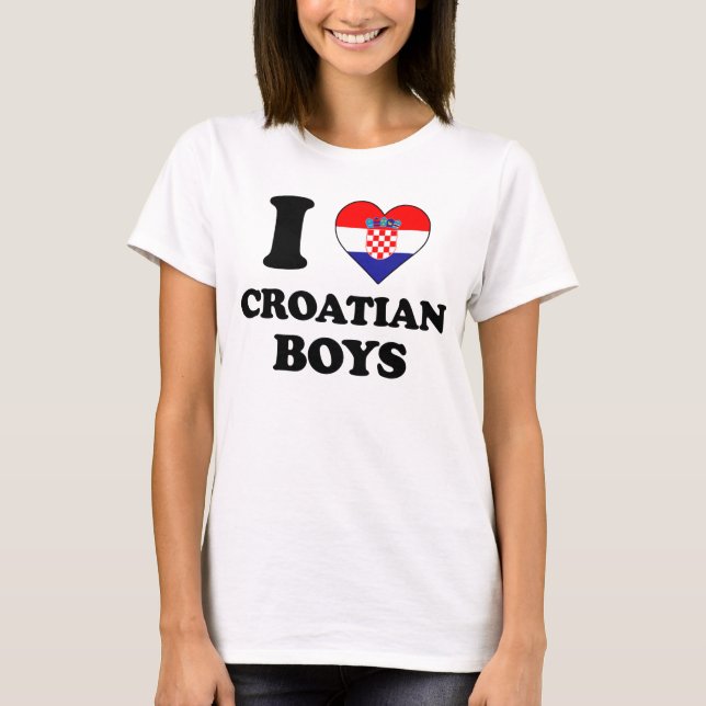 Camiseta I love Croatian Boys (Anverso)