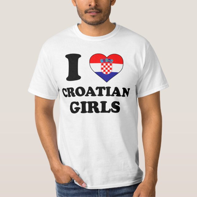 Camiseta I love Croatian Girls (Anverso)