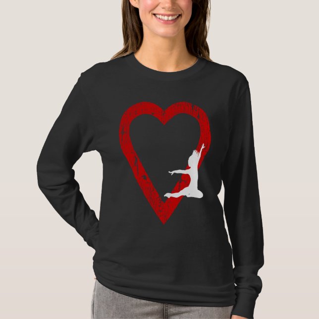 Camiseta I Love Dance Valentine's Day for Girls and Dance T (Anverso)