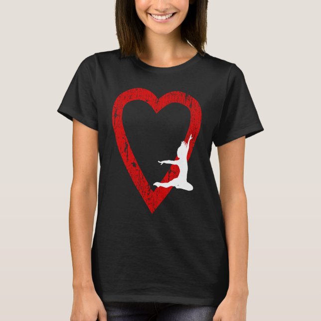 Camiseta I Love Dance Valentine's Day for Girls and Dance T (Anverso)