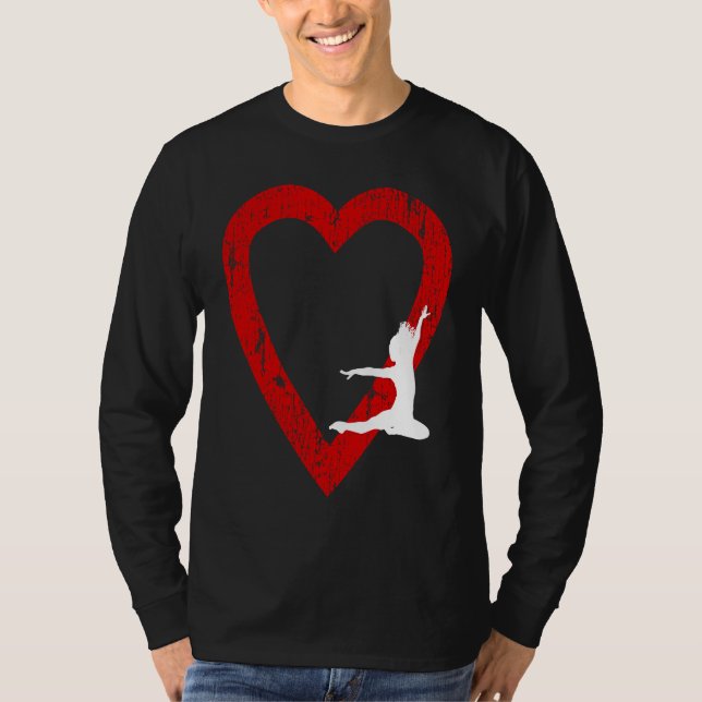 Camiseta I Love Dance Valentine's Day for Girls and Dance T (Anverso)