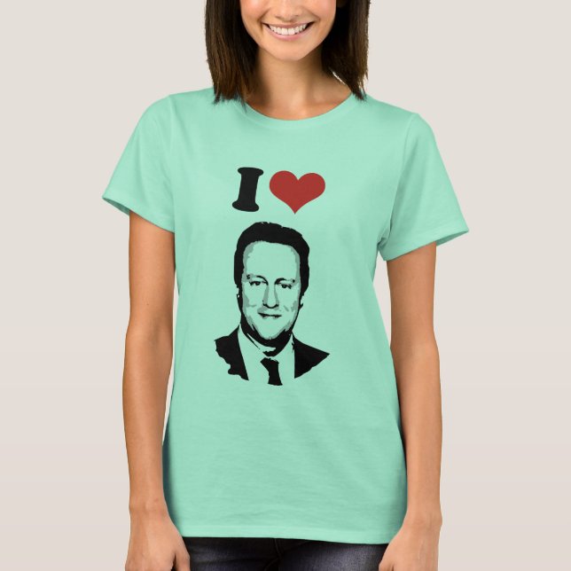 Camiseta I Love David Cameron (Anverso)