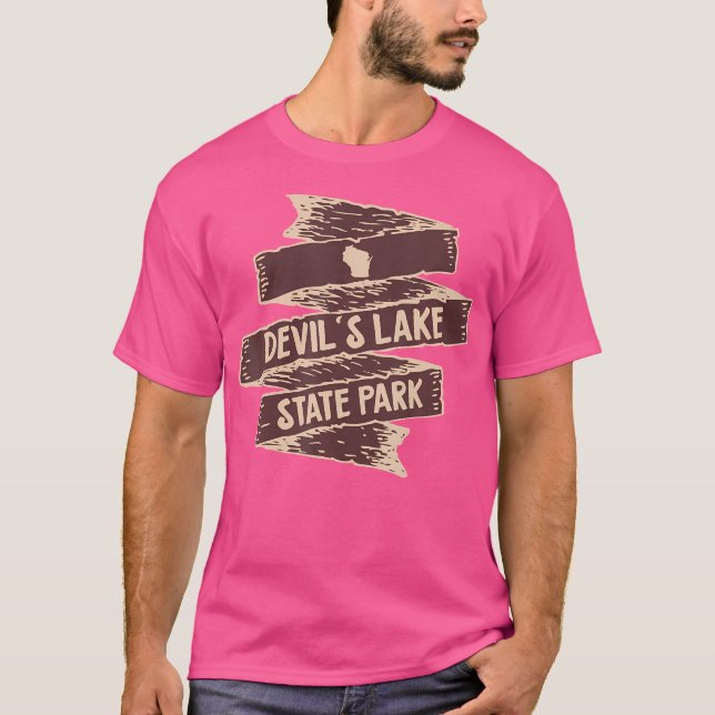 Camiseta I Love Devils Lake State Park Wisconsin Wi-Senderi (Anverso)