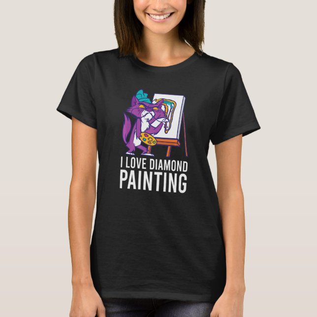 Camiseta I Love Diamond Painting Painter Artist Brush Artwo (Anverso)