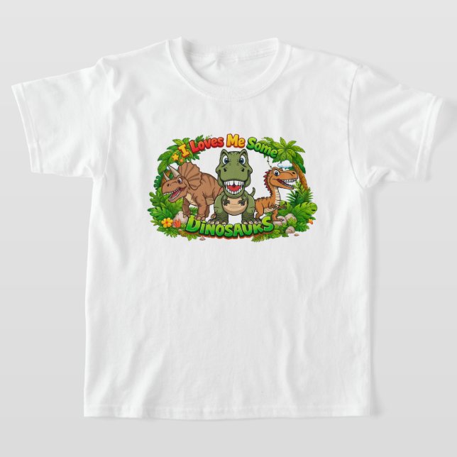 Camiseta I Love Dinosaurs Cute Kids & Toddler Dinosaur (Distribución)