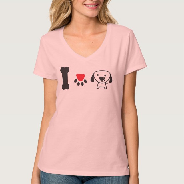CAMISETA I LOVE DOG (Anverso)