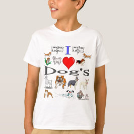 Camiseta i love Dog's