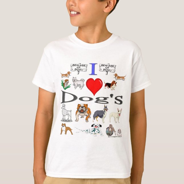 Camiseta i love Dog's (Anverso)