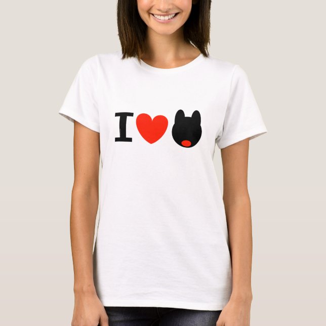 Camiseta "I LOVE DOGS" (Anverso)