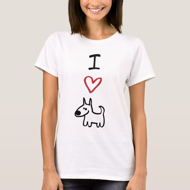 Camiseta "I love Dogs" Ringer Tee (Anverso)