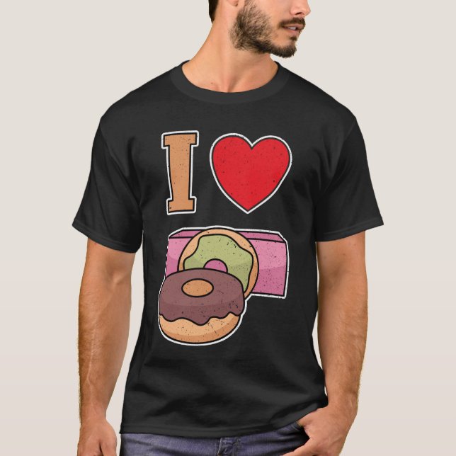 Camiseta I love donuts (Anverso)