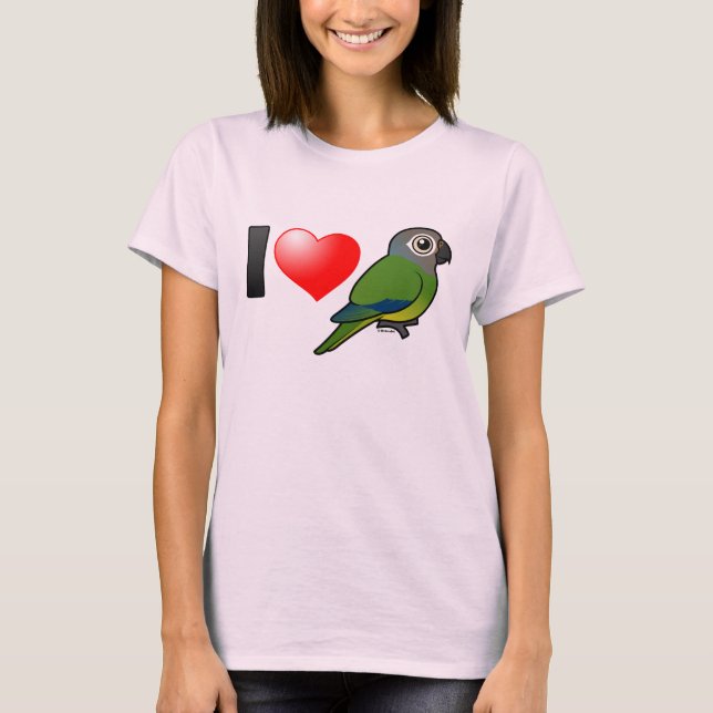 Camiseta I Love Dusky-headed Conures (Anverso)