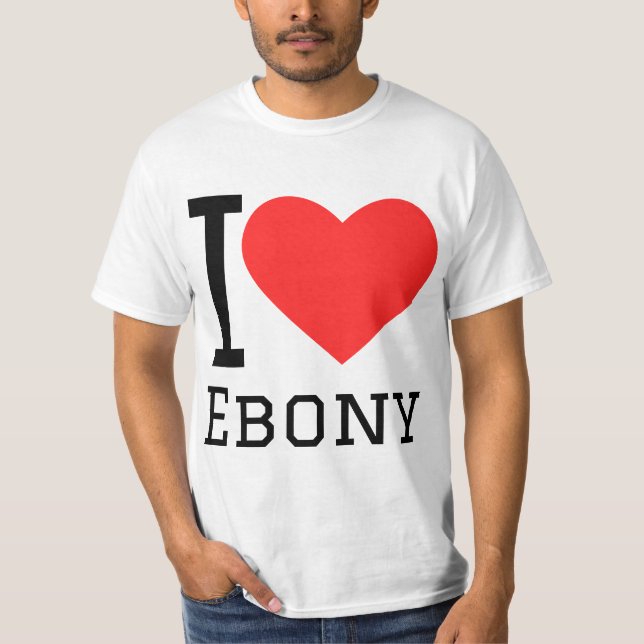 Camiseta I love ebony (Anverso)