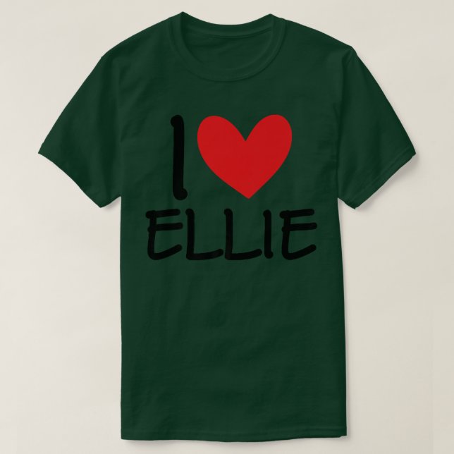Camiseta I Love Ellie Name Personalized Girl Woman Bff Frie (Diseño del anverso)