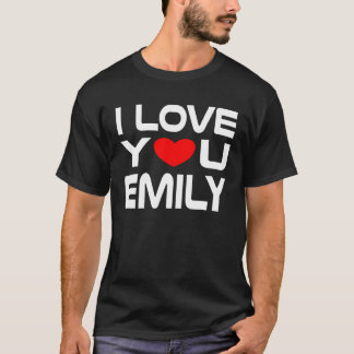 Camiseta I Love Emily Red Heart to say Honey I love you