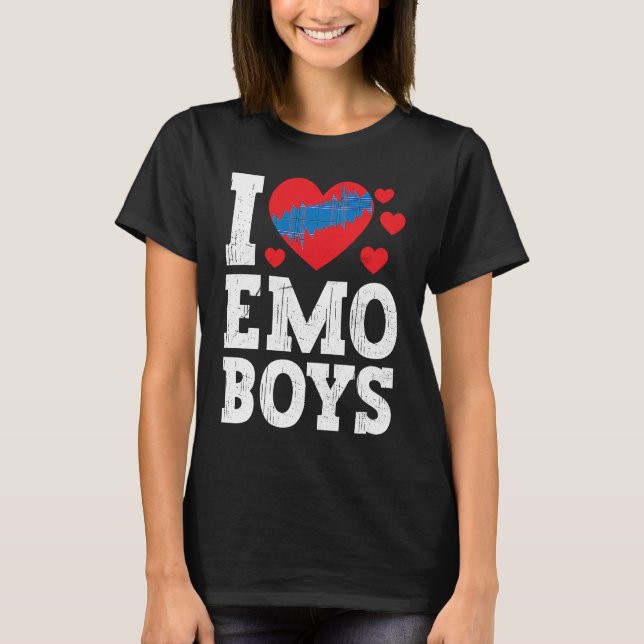 Camiseta I Love Emo Boys  emo boys (Anverso)