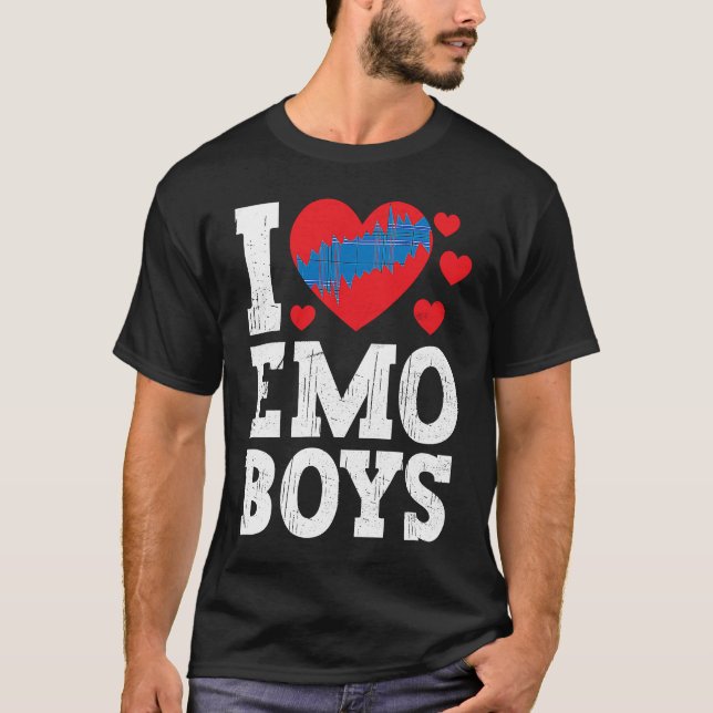 Camiseta I Love Emo Boys  emo boys (Anverso)