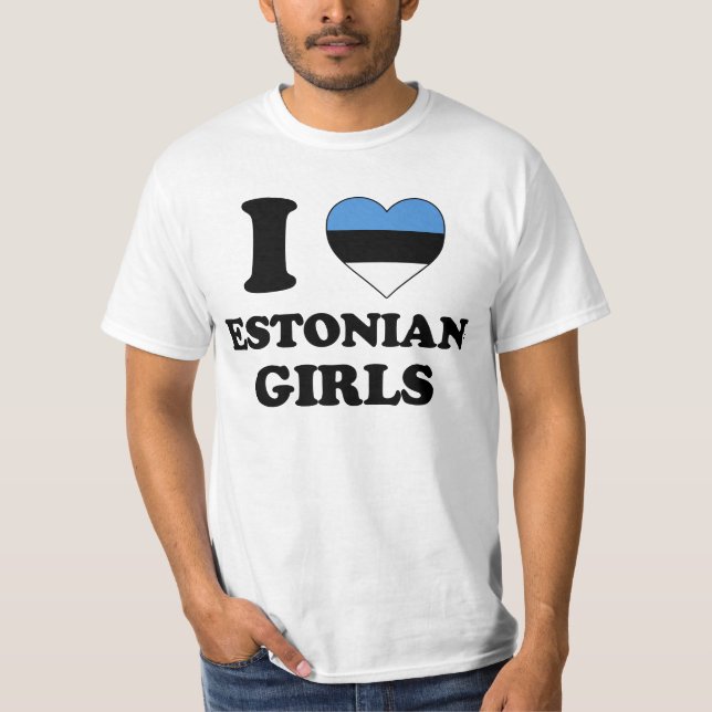 Camiseta I love Estonian Girls (Anverso)