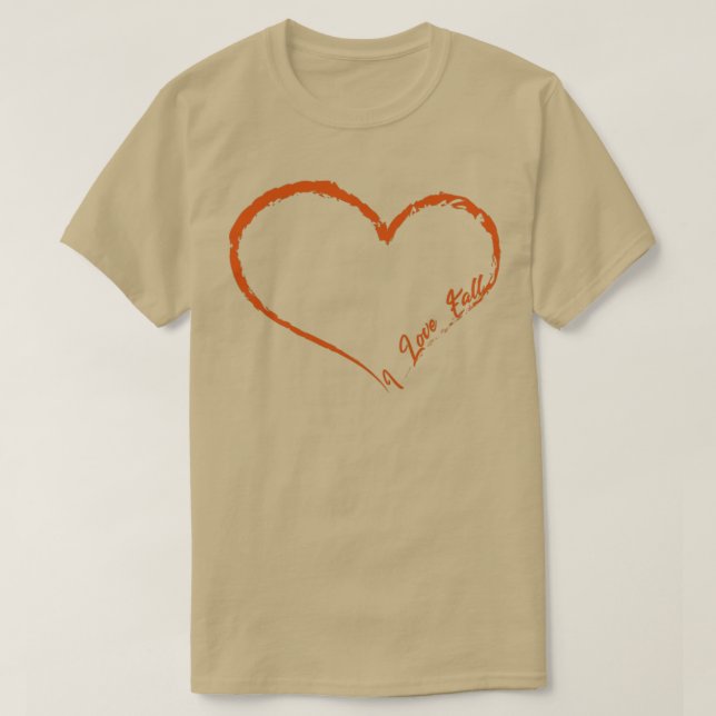 Camiseta I Love Fall6 (Diseño del anverso)