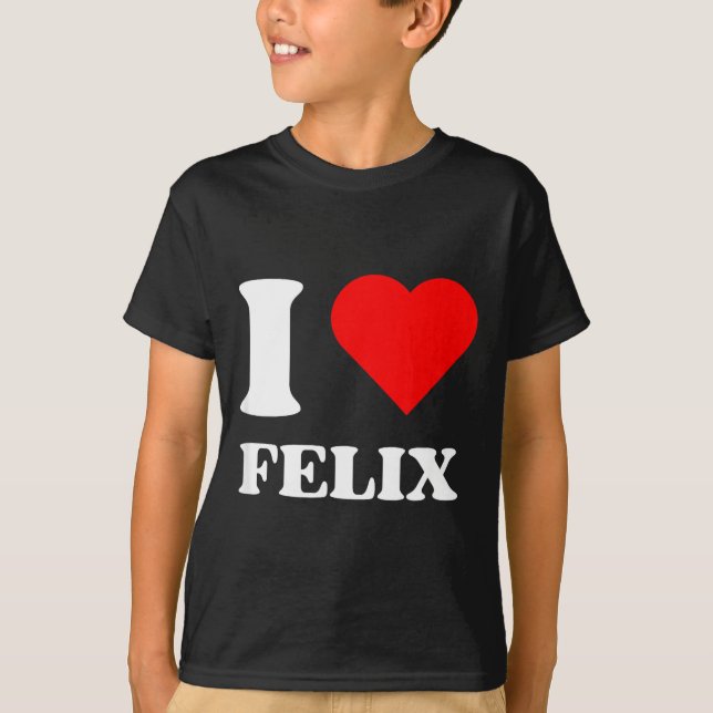 Camiseta I Love Felix I Heart Felix Name Y2k Valentines Day (Anverso)