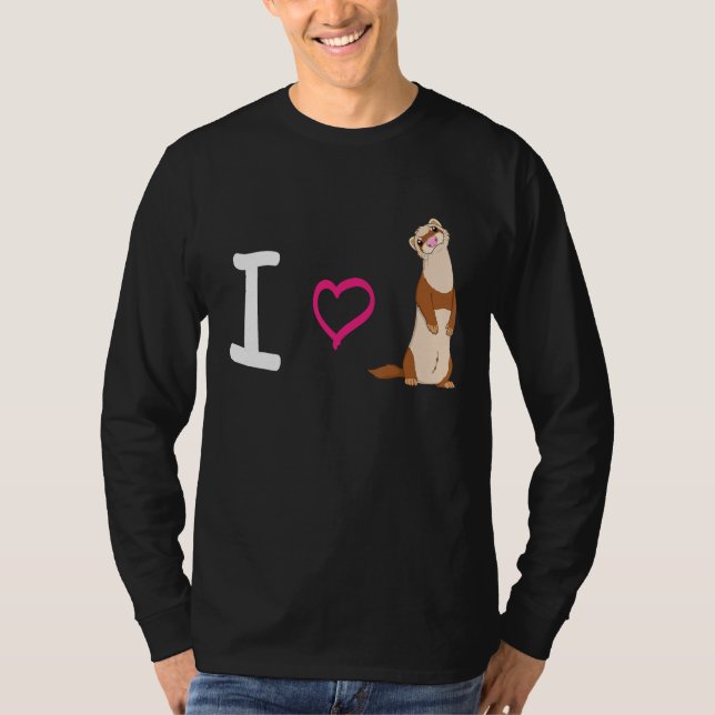 Camiseta I Love Ferret (Anverso)