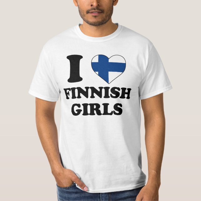Camiseta I love Finnish Girls (Anverso)