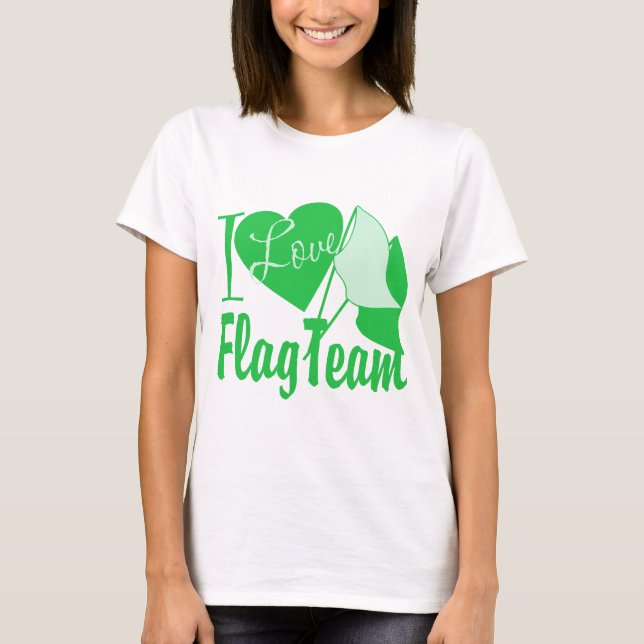Camiseta I Love Flag Team Green (Anverso)