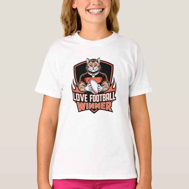 Camiseta I love football  (Anverso)