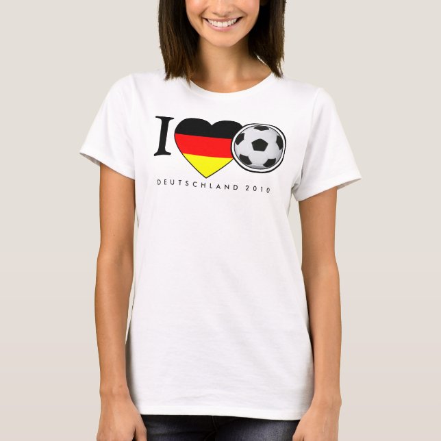 Camiseta I Love Football Alemania 2010 fútbol (Anverso)