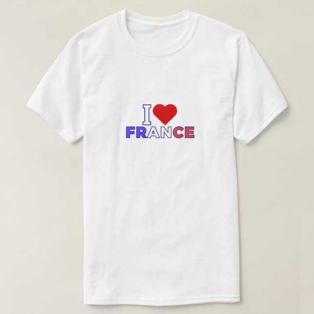 Camiseta I Love France (Diseño del anverso)