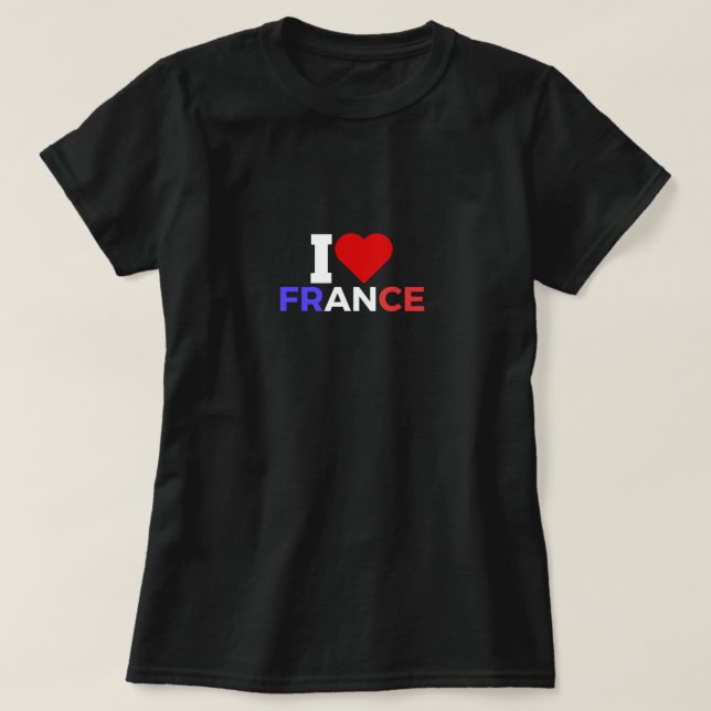 Camiseta I Love France (Diseño del anverso)