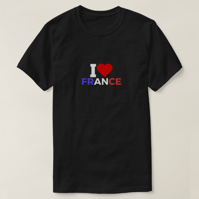 Camiseta I Love France (Diseño del anverso)