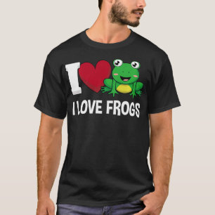 Camiseta I Love Frogs Cute Gift Little Amphibians Boys Girl