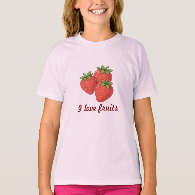Camiseta  " I love fruits" T-shirt  (Anverso)