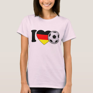 Camiseta "I Love Fußball" Damen-Shirt Deutschland Alemania