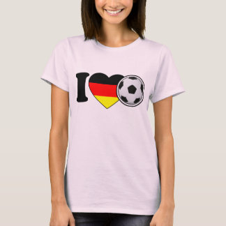 Camiseta "I Love Fußball" Damen-Shirt Deutschland Alemania