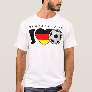 Camiseta “i Love fútbol” Con corazón popular de alemania -