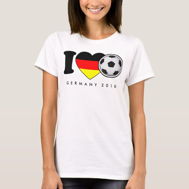 Camiseta “i Love fútbol” dama Shirt Alemania Germany (Anverso)