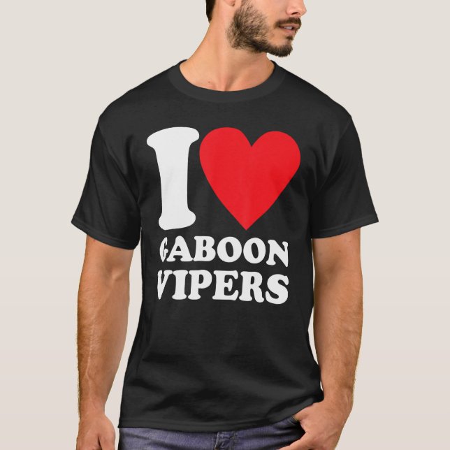 Camiseta I Love Gaboon Vipers Retro (Anverso)