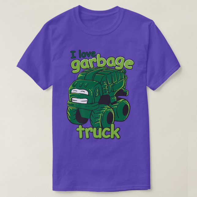 Camiseta I Love Garbage Trucks Kids - Little Trash Truck Te (Diseño del anverso)