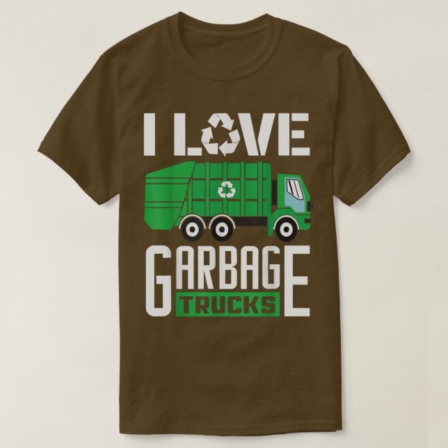 Camiseta I Love Garbage Trucks Recycling Garbage Truck 988 (Diseño del anverso)