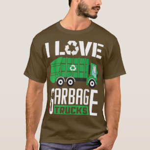 Camiseta I Love Garbage Trucks Recycling Garbage Truck 988