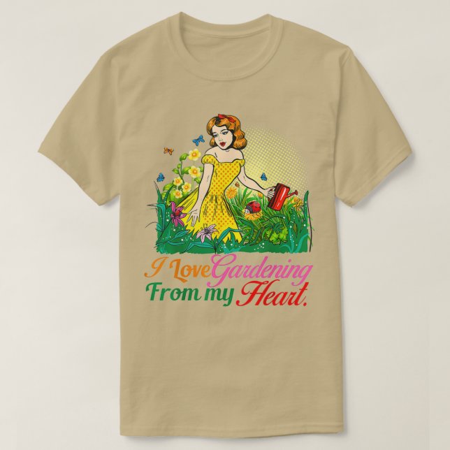 Camiseta I Love Gardening From My Head Funny Gardening Plan (Diseño del anverso)
