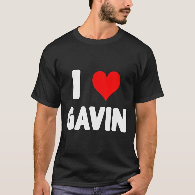Camiseta I Love Gavin - Heart  (Anverso)
