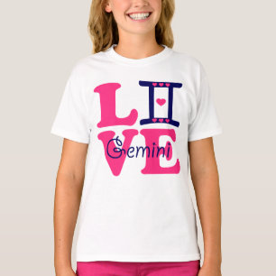 Camiseta ♊ 😍 I Love Gemini-Best Zodiac Rótulo Fabulous