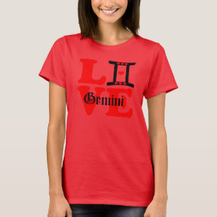 Camiseta ♊ 😍 I Love Gemini-Best-Zodiac Rótulo Slim equipad