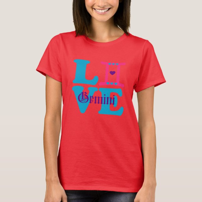Camiseta ♊ 😍 I Love Gemini-Best-Zodiac Rótulo Slim equipad (Anverso)